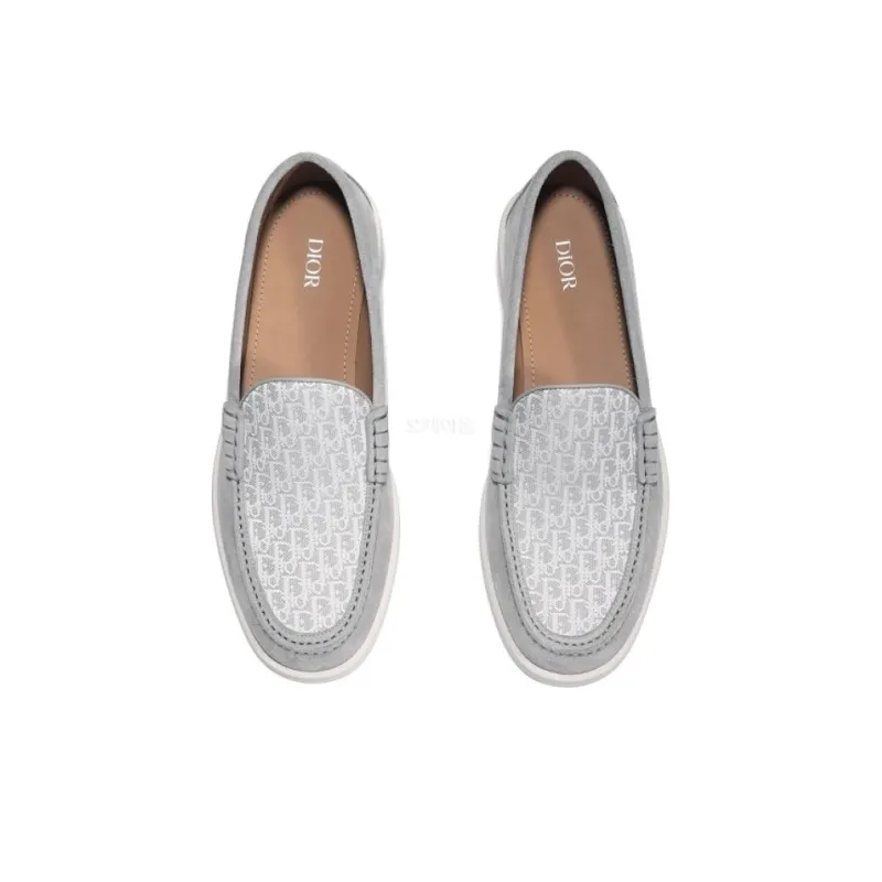 DIOR Granville Casual Loafers Shoes Men's Gray-3
