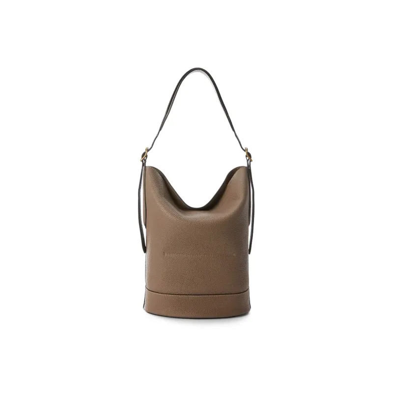 Polo Ralph Lauren Bellport Leather Bucket Bag Handbag Shoulder Bag Women's Taupe-2
