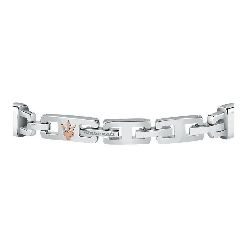 Maserati Recycled Leather Titanium Steel Bracelets Unisex-3