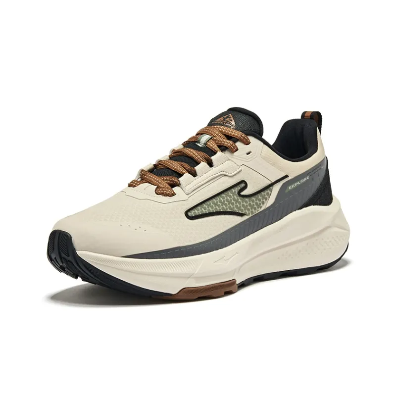 Erke Wild Cushioning Anti-Slip And Wear-Resistant Low-Top Running Shoes Men's Warm Linen Jet Black-2