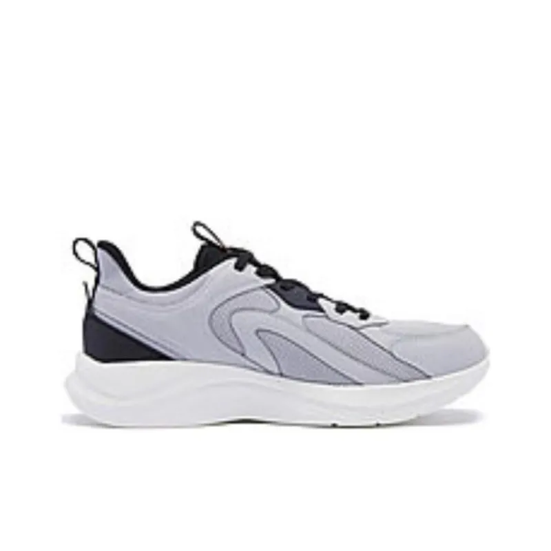 QIAODAN Cushioning Low Top Running Shoes Men's Misty Gray Black-1