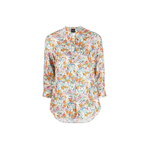 ASPESI Floral-print Silk-blend Blouse