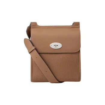 Mulberry Perforated Leather Shoulder Bag, Crossbody Bag Regular Unisex Brown