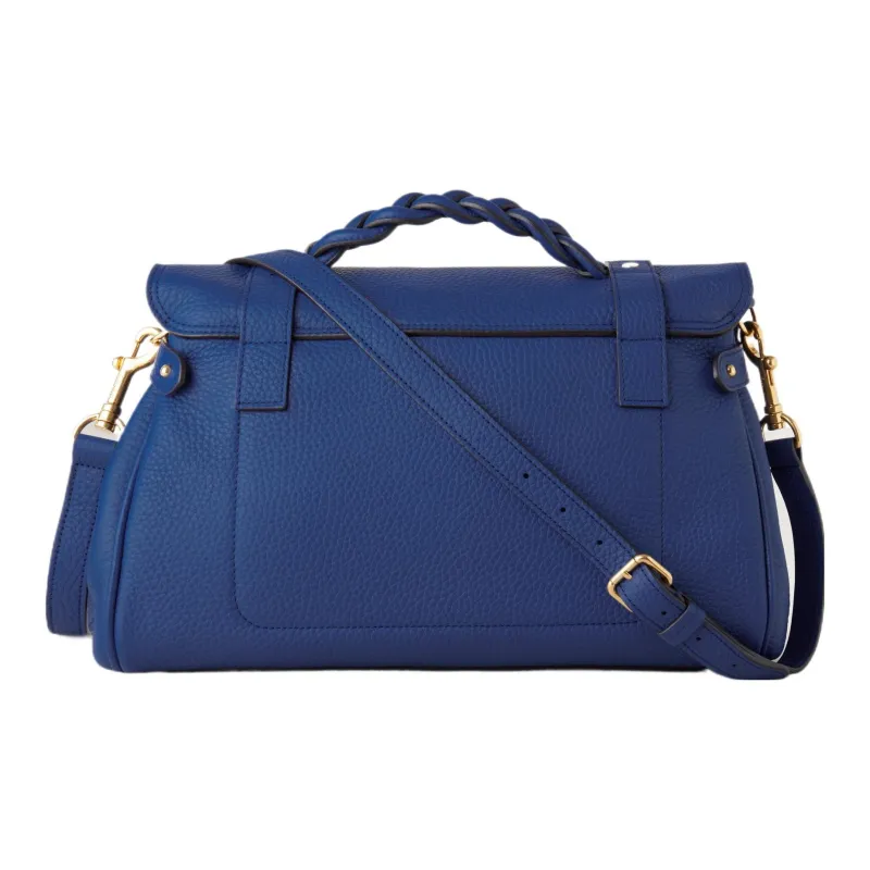 Mulberry Alexa Grained Cow Leather Shoulder Bag Crossbody Bag Handbag Regular Women's Blue-2