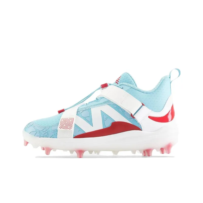 New Balance Lindor 2 Cleats 'Vintage Puerto Rico' Slip Resistant Low Top Training Shoes Men's White Red Blue-0