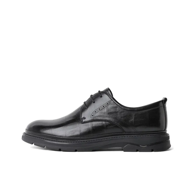 Senda Dress Shoes Men Low Top Black/Brown-20