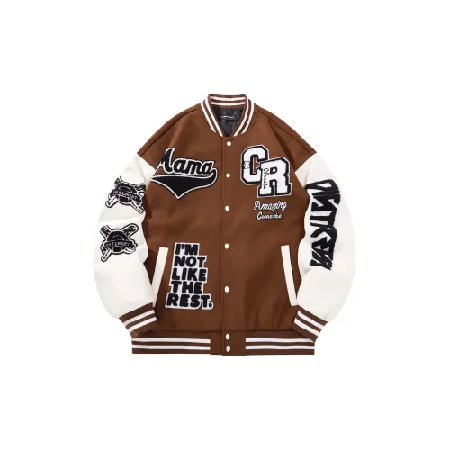 CHRROTA Baseball Jerseys Unisex Brown