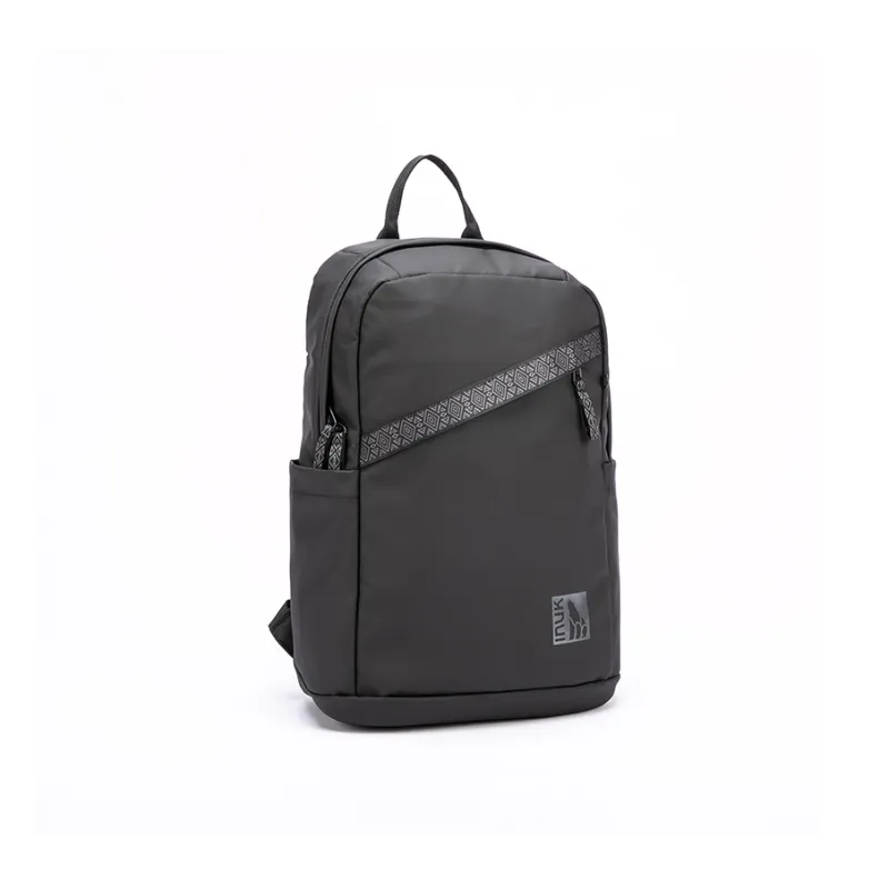 INUK Recycled Fiber Backpack Regular Unisex Black/Gray-2