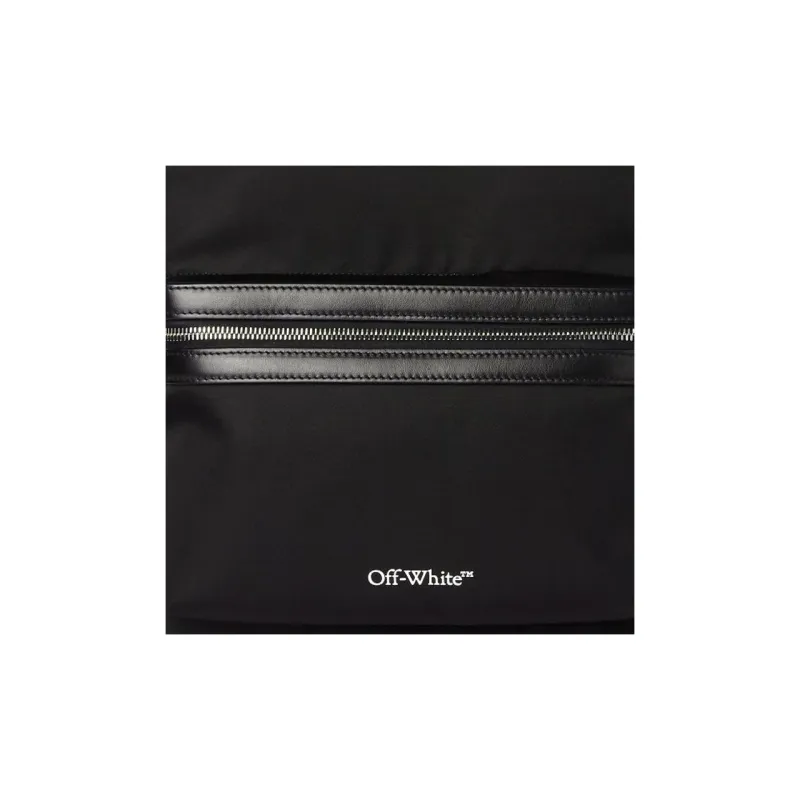 OFF WHITE Core Round Logo Print Backpack Black-4
