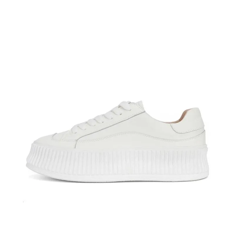 CHRISTINE SHEII Siu Siu Wear Resistant Low Top Skateboard Shoes Women's White-0