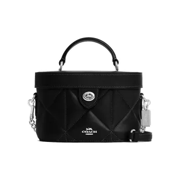 COACH Kay Nappa Leather Box Bag Handbag Shoulder Bag Crossbody Bag Small Size Women's Black