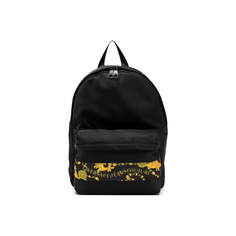 VERSACE JEANS COUTURE Polyester Backpack Regular Men's Black/Banana Yellow-0