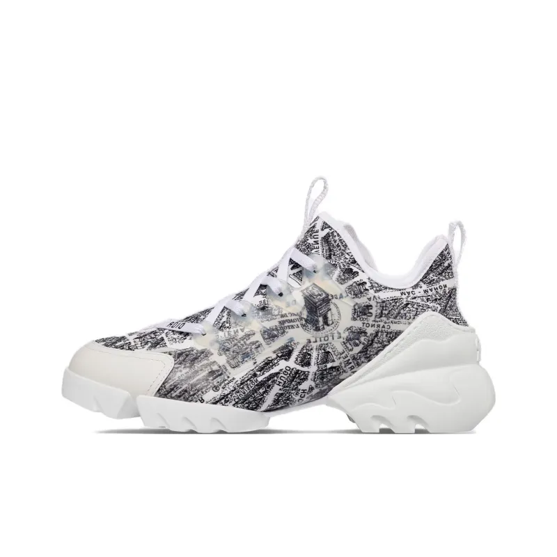 DIOR D-Connect Low-Top Sports Casual Shoes Women's Black White-0