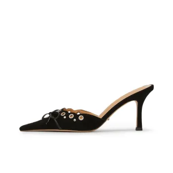 Tony Bianco Wrap toe Slippers 8cm Women's Black