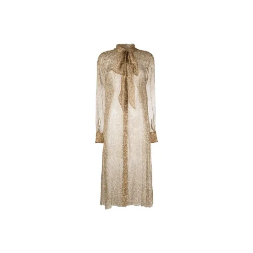 ERMANNO SCERVINO Sheer Silk Midi Dress