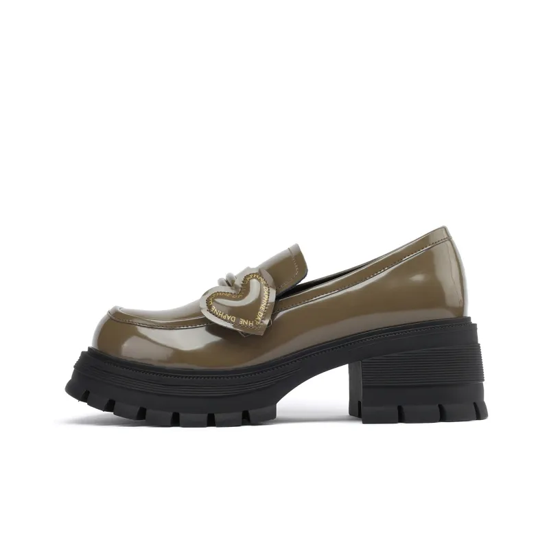DAPHNE Loafers Women's Beige/Black/Green-18