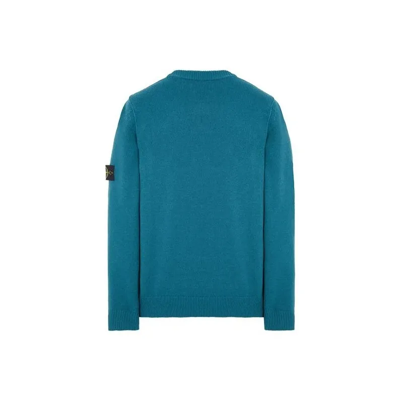 STONE ISLAND Logo Patch Crewneck Knitted Jumper-1