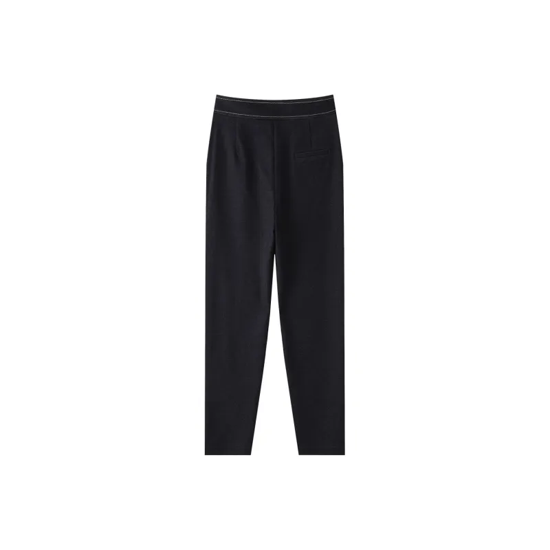 H YXIANG Casual Pants Women's Navy Blue-1