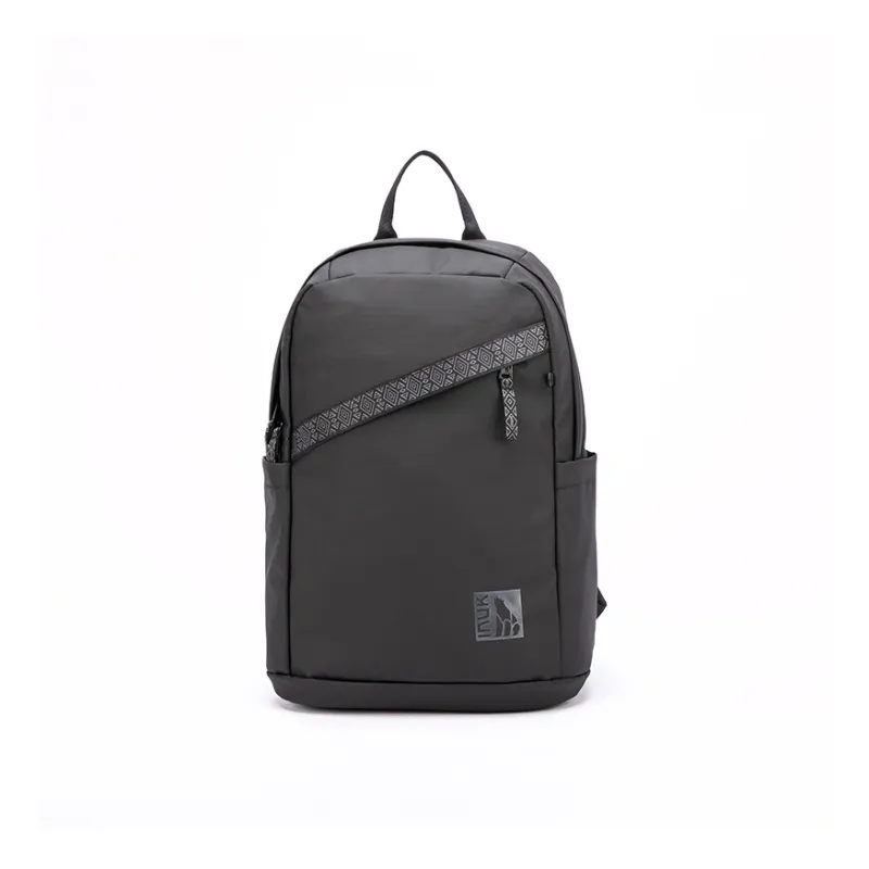 INUK Recycled Fiber Backpack Regular Unisex Black/Gray-0