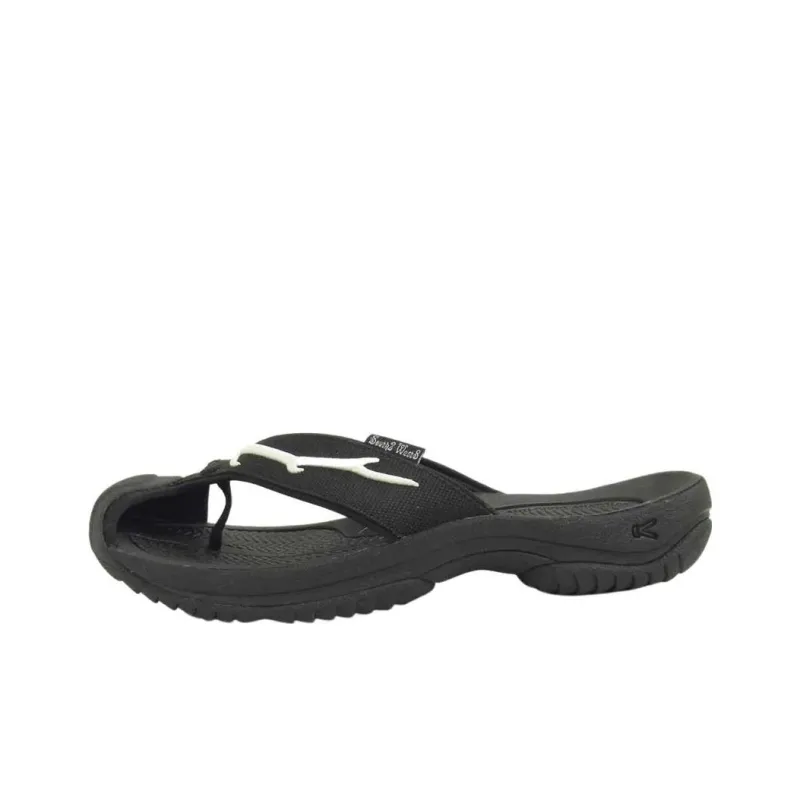 KEEN Waimea H2 Flip Flops Men's Black White-0