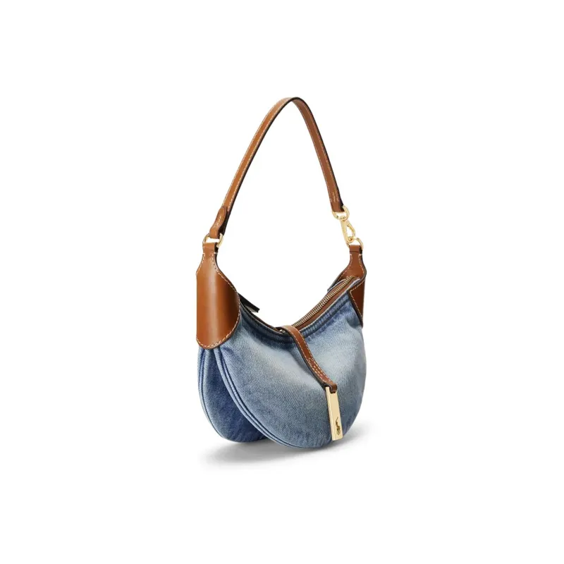 Polo Ralph Lauren Polo ID Cotton Handbag Shoulder Bag Mini Women's Light Blue-1