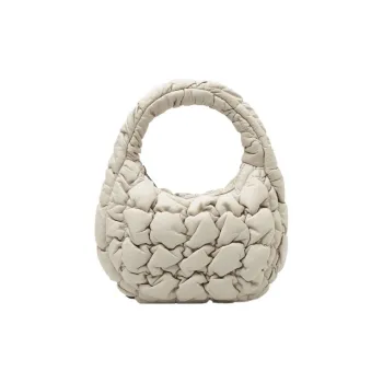 COS Sheepskin Cloud Bag, Handbag Regular Women's White