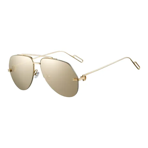 Cartier Pilot frame Mirrored Sunglasses