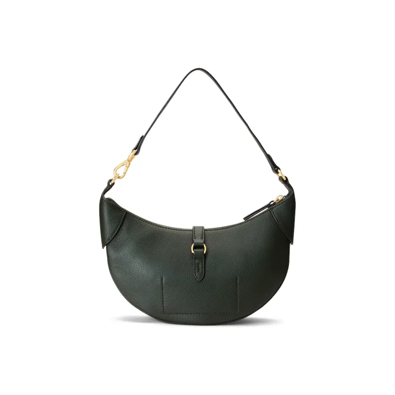 Polo Ralph Lauren Polo ID Cow Leather Handbag, Shoulder Bag Women's Green-2