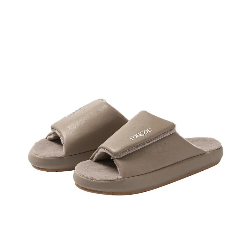 Far port Slide Slippers Unisex Brown-5