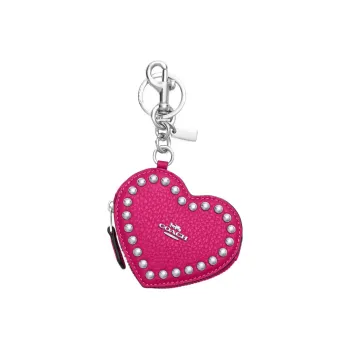 COACH Heart Pebbled Leather Heart Bag Merch Women's Cherry Red
