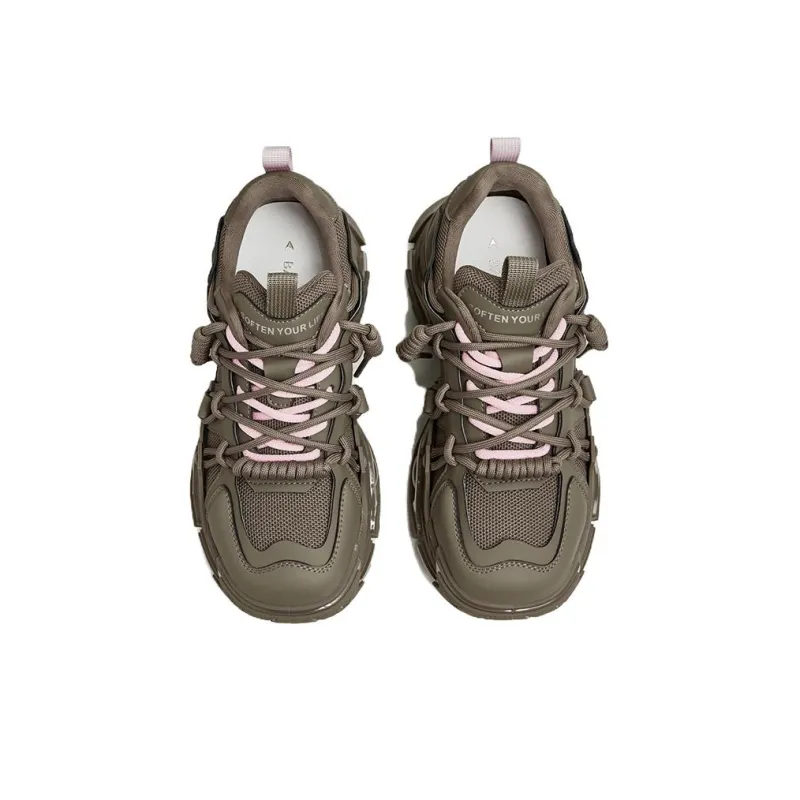 BASTO Durable Breathable Low Top Chunky Sneakers 5cm Women's-15