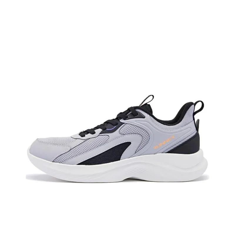 QIAODAN Cushioning Low Top Running Shoes Men's Misty Gray Black-0