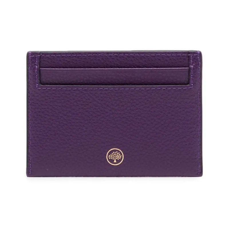 Mulberry Calfskin Card Holder Small Size Women's Purple-1