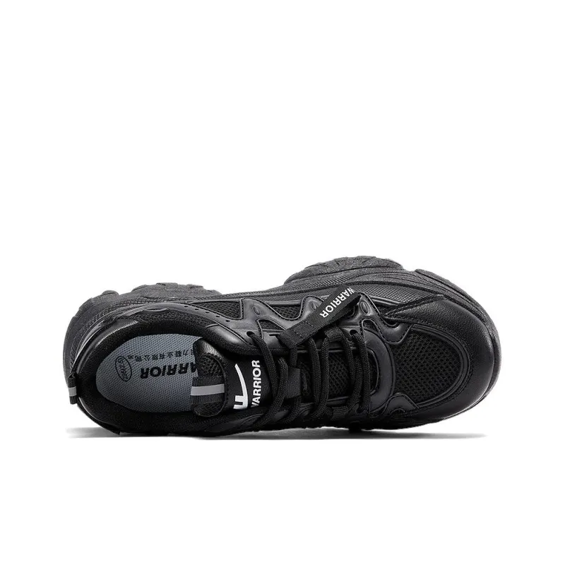 Warrior Height Increasing Cushioning Low Top Chunky Sneakers Women's Black-2