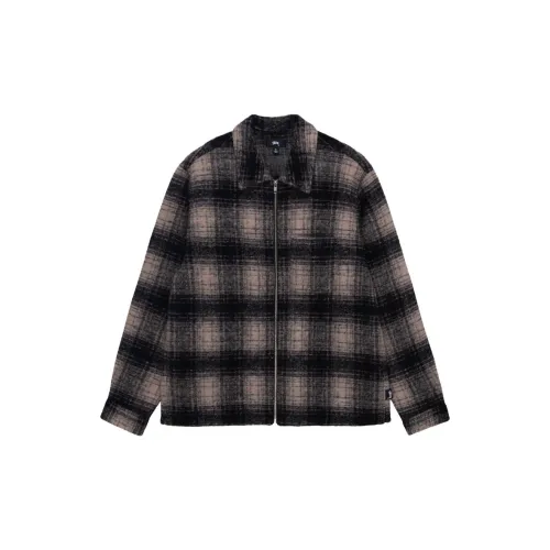 Stüssy Plaid-print Wool Shirt Jacket