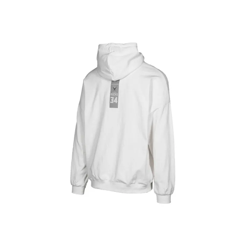 NBA Bucks Team Sweatshirts Men White-1