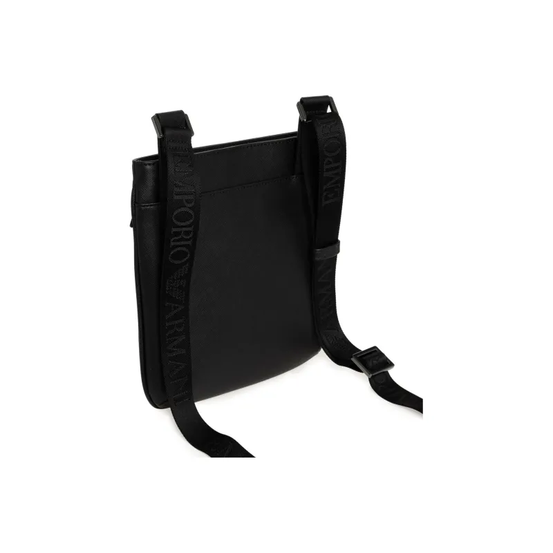 EMPORIO ARMANI Polyurethane Messenger Bag, Shoulder Bag, Crossbody Bag Trumpets Men's Black-3