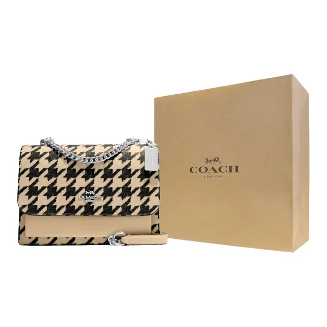 COACH Klare Leather Envelope Bag Shoulder Bag Handbag Small Size Women's Milk Tea Beige-10