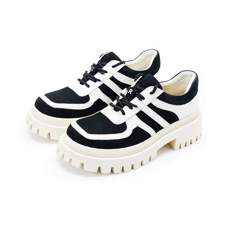 R'AZZURRO Loafers 6cm Women's Black White-1