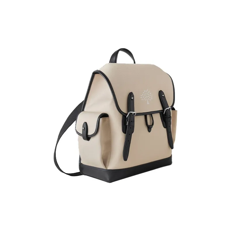 Mulberry Cotton Canvas Backpack Men's Sandy Beige-1