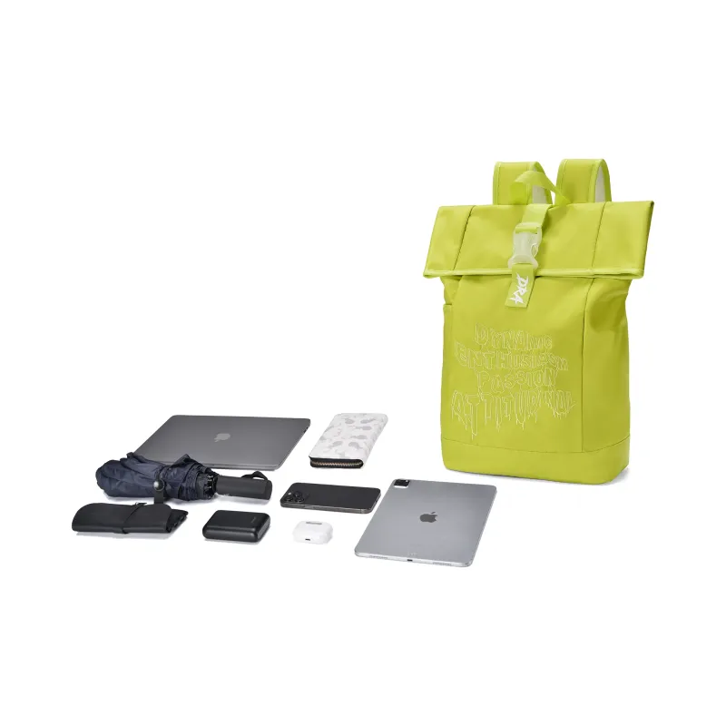 DRACONITE Polyester Students Backpack Regular Unisex Lime Neon Green-4