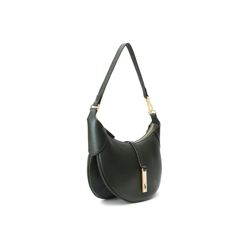 Polo Ralph Lauren Polo ID Cow Leather Handbag, Shoulder Bag Women's Green-1
