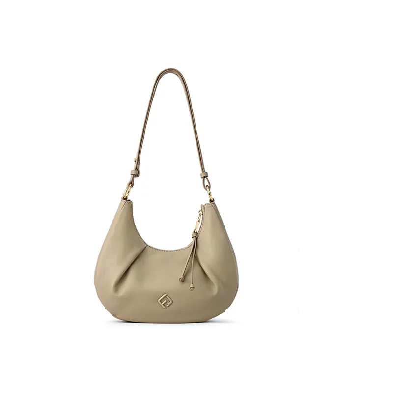 FION Soft Genuine Leather Shoulder Bag, Handbag, Shoulder Bag Women's Solid Color-20