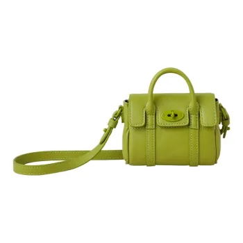 Mulberry Bayswater Grained Calfskin Shoulder Bag Crossbody Bag Handbag Extra Mini Women's Moss Green