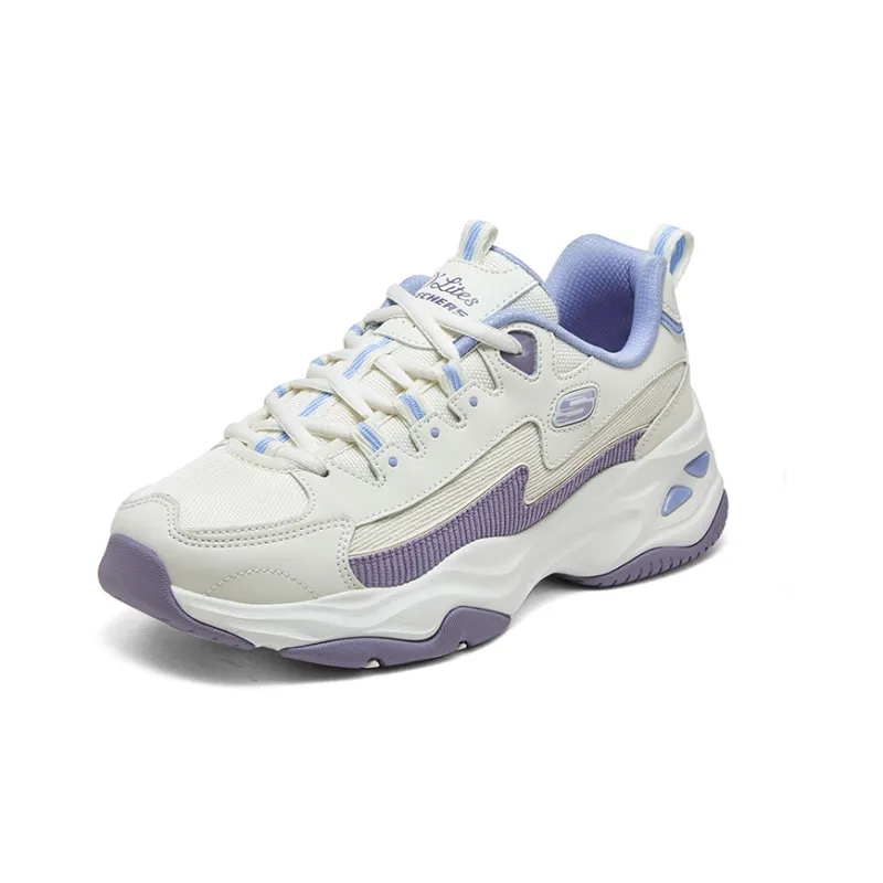 Skechers Dlites 1.0 'Beige Purple Blue' Women's-2
