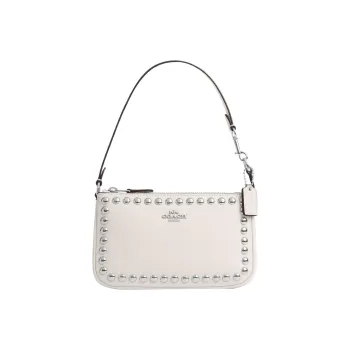 COACH Nolita Pebbled Leather Shoulder Bag, Handbag, Shoulder Bag Women's White