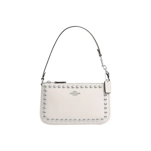 COACH Nolita Pebbled Leather Shoulder Bag, Handbag, Shoulder Bag Women's White