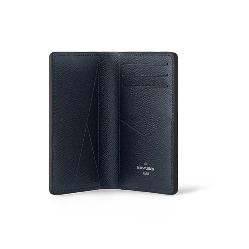 LOUIS VUITTON Taiga Leather Wallet Regular Men's Laurel Green/Midnight Blue-3