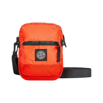 STONE ISLAND Cotton With Polyurethane Messenger Bag, Shoulder Bag, Crossbody Bag Regular Unisex Lobster Red