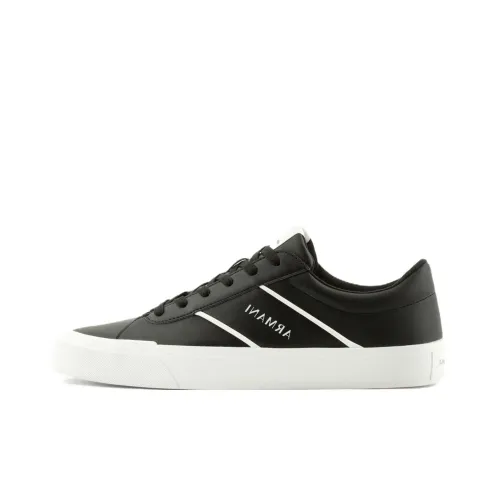 ARMANI EXCHANGE Skateboard Shoes Men Low-Top Black